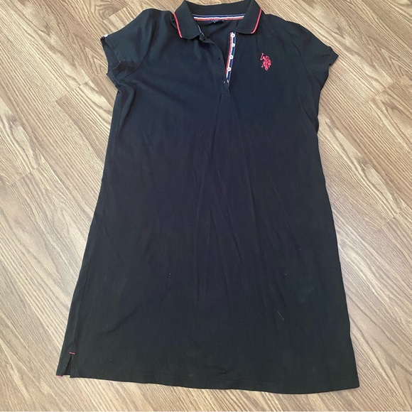 U.S. Polo Assn Women's Size XL Tipped Polo Shirt Dress Short Sleeve - Picture 1 of 10